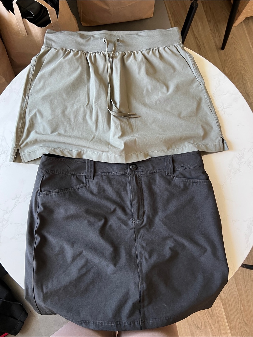 Eddie Bauer and 90 degree brand Two Women's Skort Set - Sage Green & Charcoal